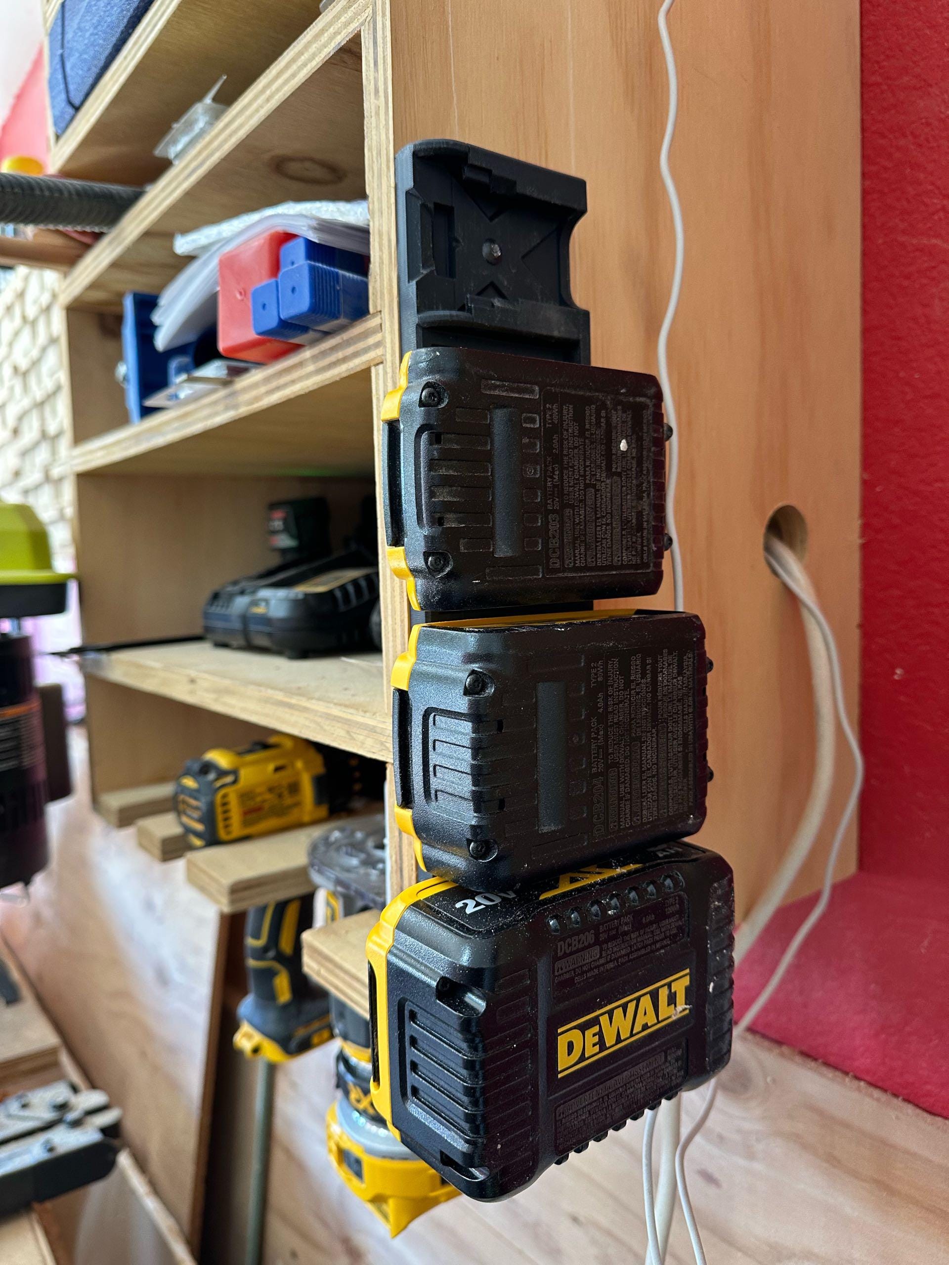 Battery Wall Mount DeWalt Style 4×