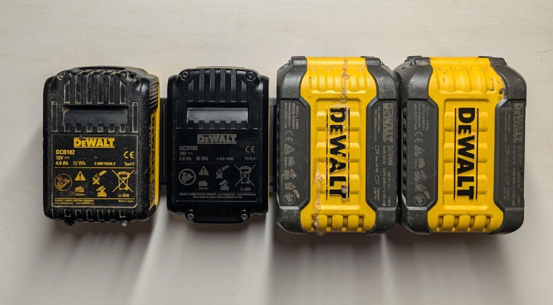 Battery Wall Mount DeWalt Style 4×
